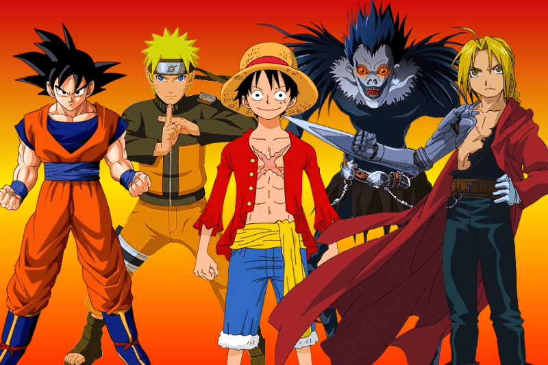 animes, anime, naruto, goku, dragon ball, one piece, death note, my hero academia, fullmetal